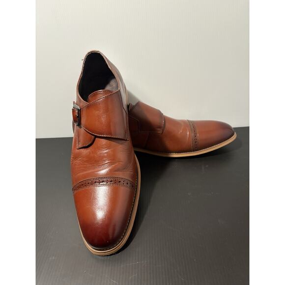 Stacy Adams Shoes Desmond Cap Toe Monk Strap Cognac Men’s Size 12 main image 5